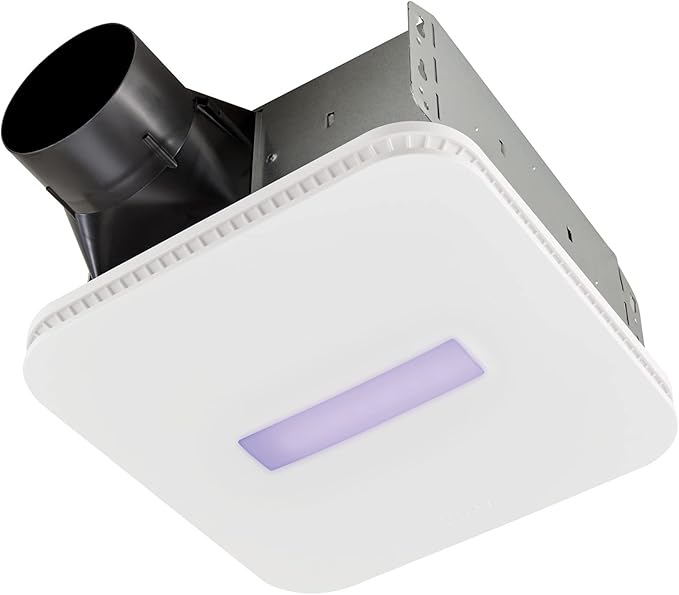 Broan-NuTone AR110LKVV SurfaceShield Vital Vio Powered Exhaust Vent LED White Light & Violet Light, 110 CFM, White by Broan-NuTone