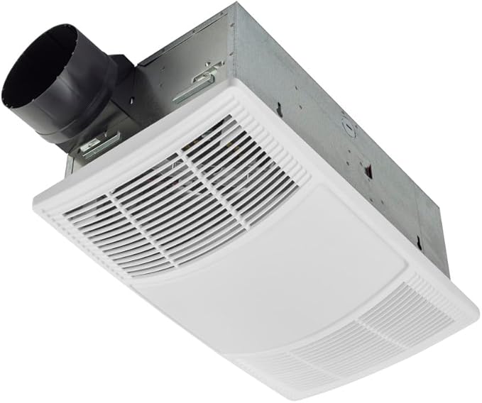 Broan-NuTone Bathroom Exhaust Fan with Heater Quiet 1.5 Sones, 80 CFM and 3-Level CCT Lighting, Powerful Ventilation and Warm Comfort for Any Bathroom by Broan-NuTone