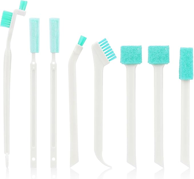 8pcs Humidifier Cleaning Brushes Tools, Crevice Tiny Brush for Household Detail Scrub Cleaner Brush Small Bottle Straw Spout Mini Cleaning Brushes for Tight Spaces Keyboard Window Track Kitchen Corner by lasuroa