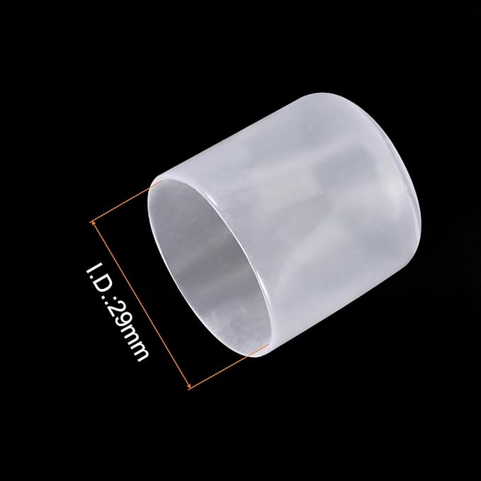 uxcell 20pcs Rubber End Caps 29mm ID Vinyl PVC Round Tube Bolt Cap Cover Screw Thread Protectors Clear - Image 3