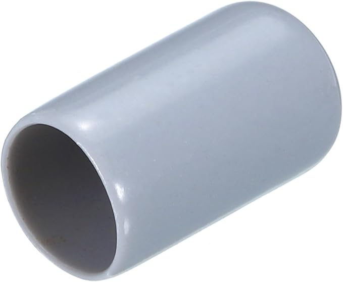 uxcell 20pcs Rubber End Caps 10mm(3/8") ID Vinyl PVC Round Tube Bolt Cap Cover Screw Thread Protectors Grey by uxcell