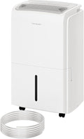 hOmeLabs Dehumidifier for Home, Office, Basements with Powerful Moisture Removal, Humidity Control, Auto Shut-off, Quiet Operation - 6,000 Sq Ft Rooms (40 Pint MAX 104 Pint at 95°F, 90% RH) with Pump by hOmeLabs