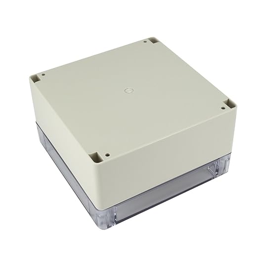 ABS Plastic Junction Box, Dustproof Waterproof IP65 Electrical Box - Universal Project Enclosure Grey, with PC Transparent/Clear Cover 6.3"x6.3"x3.54"(160mm x 160mm x 90mm) - Image 4