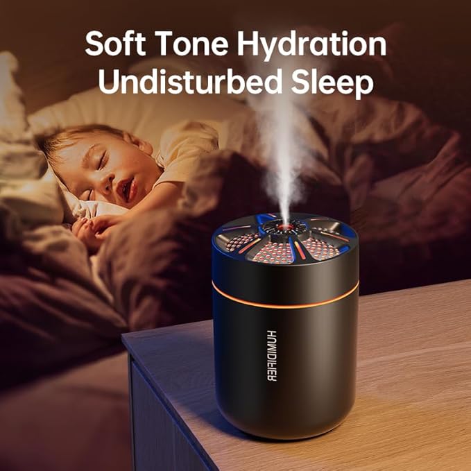 180ml Portable Small Humidifier with Colorful LED Night Light, USB Personal Desktop Humidifier for Car Home Office Travel, Auto Shut-Off, 2 Mist Modes, Super Quiet - Image 7