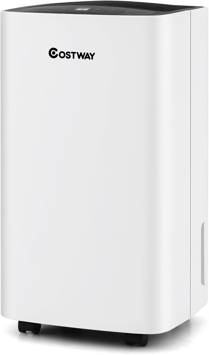 COSTWAY Dehumidifier for Large Room and Basements, Portable 30 Pints Dehumidifier with 3 Modes, 2 Speeds, Low Noise, 24H Timer, Auto or Manual Drainage by COSTWAY