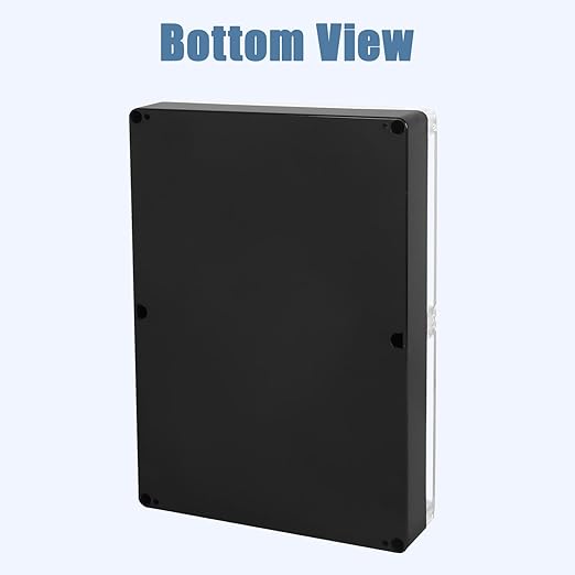 LeMotech Electrical Box Clear Cover Project Box IP65 Waterproof Junction Box ABS Plastic Case Universal Enclosure for Electronics, Black 10.3"x 7.1"x 2.3"(263x182x60mm)(Pack of 1) - Image 4