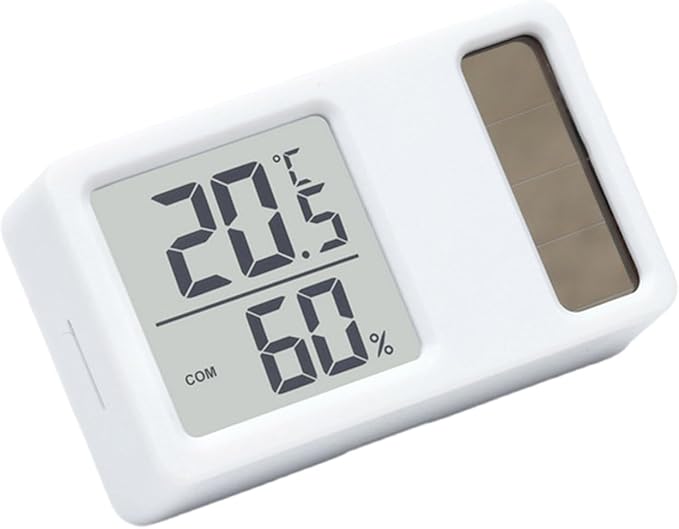Thermometers Hygrometer Solar Power Desktop Temperature Humidity Meter Gauge With LCD Display For Home Baby Room Office by Unknown