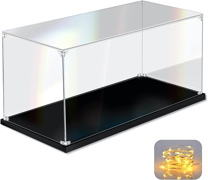 Acrylic Display Case for Collectibles Assemble Clear Acrylic Display Box for Lego Alternative Glass Case for Showcasing Figures Doll Toys Home Storage(12x8x8 inch, 30x20x20 cm) by KOLIPI