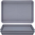 GREANER Grey Plastic Trays 11 Inch, UV Resistant Plant Pot Saucers for Indoor & Outdoor Use, Drip Trays for Potted Plants(Pack of 3) by GREANER