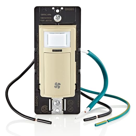Leviton Humidity Sensor Switch for Bathroom Exhaust Fan, Automate Ventilation, Air Circulation, Moisture Control, ¼ HP, Single Pole, DHS05-1LI, Ivory - Image 14