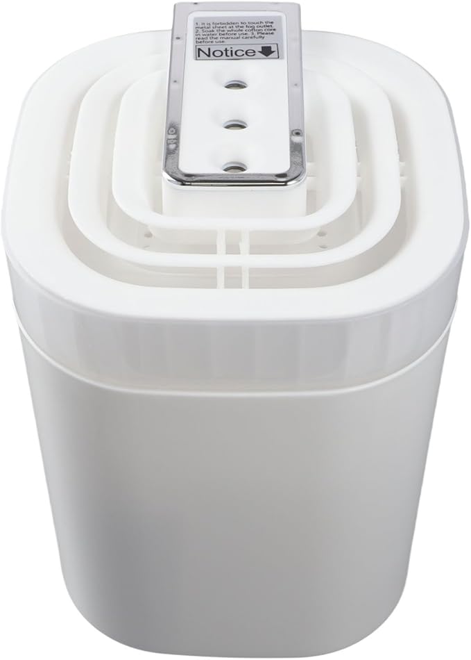 Silent Cool Mist Humidifier for Large Rooms and Offices, 3L for Ultra Quiet Humidifier with Triple Nozzle Design, Night Light, Automatic Shut-Off, USB Powered – White - Image 7