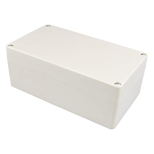 Waterproof Plastic Project Box IP65 ABS Electronic Junction Box Enclosure 6.2 x 3.54 x 2.3 inch 158 x 90 x 60 mm (Gray White) by PINFOX