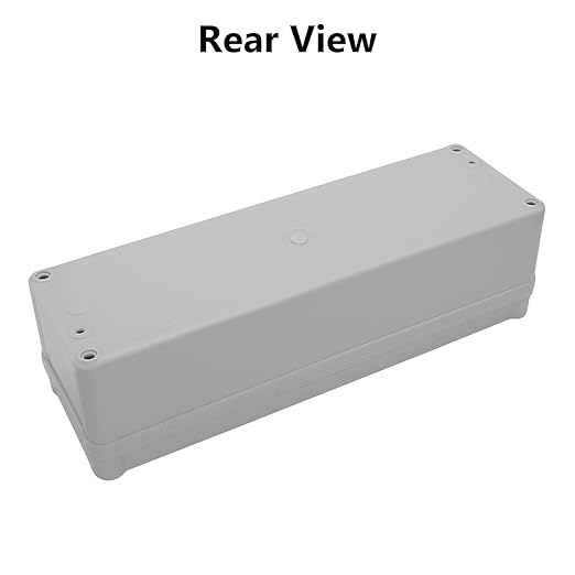 LeMotech IP67 Waterproof Junction Box ABS Plastic Project Box Dustproof Electrical Box Outdoor Enclosure for Electronics DIY Case Gray 9.8X 3.1x 3.3 inch (250x 80x 85 mm) - Image 5
