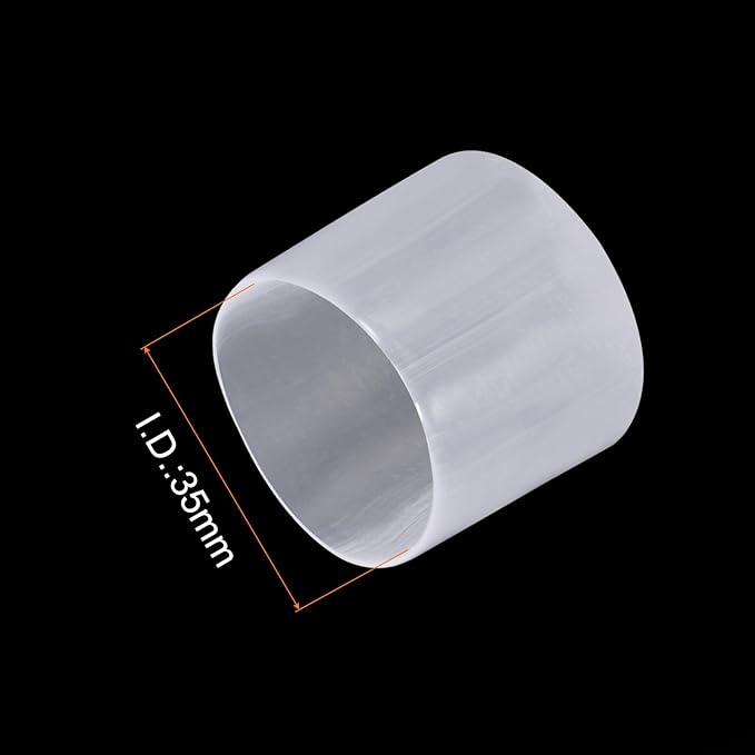 uxcell 20pcs Rubber End Caps 35mm ID Vinyl PVC Round Tube Bolt Cap Cover Screw Thread Protectors Clear - Image 3