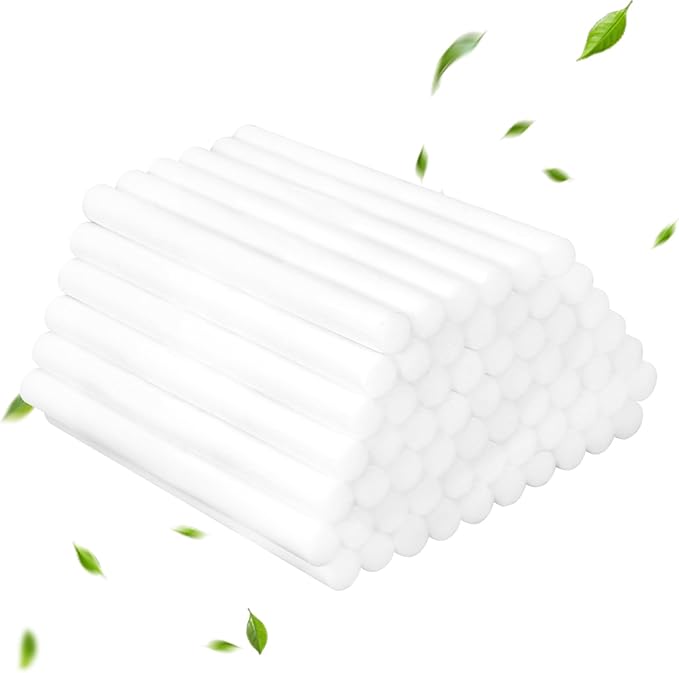 60PCS Humidifier Stick Filter Refill 4 Inch – Universal Cotton Replacement Wicks, Rapid Absorption Fits Mini Portable USB Cool Mist Diffusers, Car Travel Humidifiers, Home Bedroom Office Use by Unknown