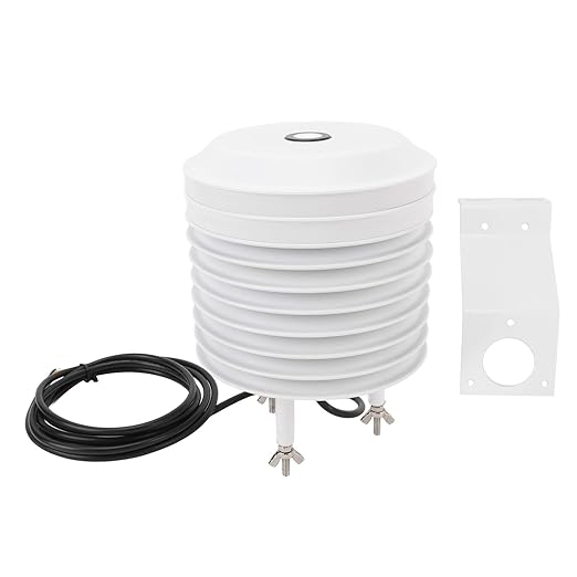 Weather Sensor Air Temperature Humidity CO2 Light Intensity Sensor RS485 Output Integrated Design Easy Installation Plastic Material Loer Box Type for Environmental Monitoring by plplaaoo