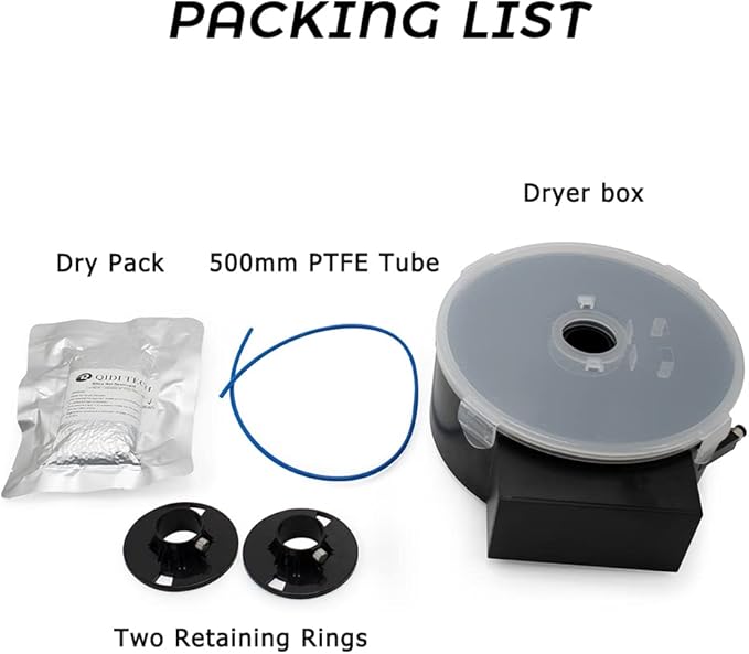 R QIDI TECHNOLOGY Filament Dryer Box, Filament Storage Box for 3D Printer Filament, Keeping Filaments Dry During 3D Printing, Compatible with 1.75mm PA12-CF, PLA, PETG, ABS, UltraPA, S-White, etc - Image 7