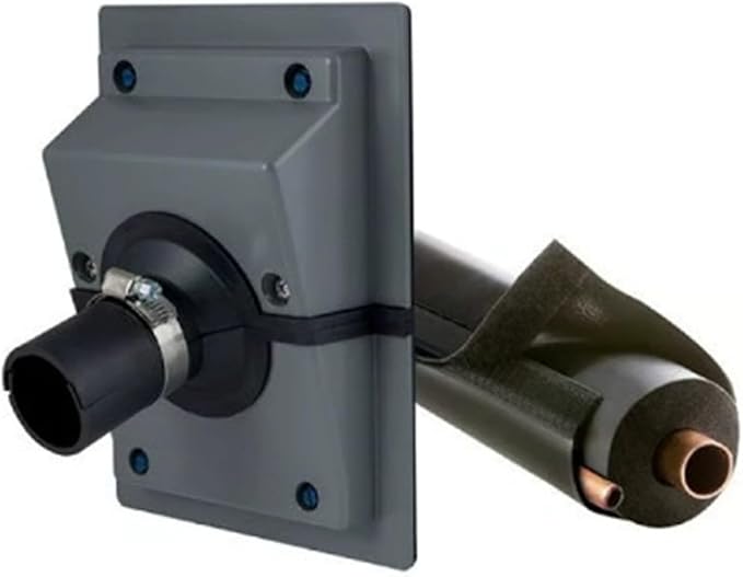HVAC Wall Penetration & Line-Set Cover Kit, Wall Sleeve for AC Line Set and Split Cover, HVAC Penetration Cover for Outdoor and Indoor Air Conditioner Systems (Grey+Sealing Cloth) by Unknown