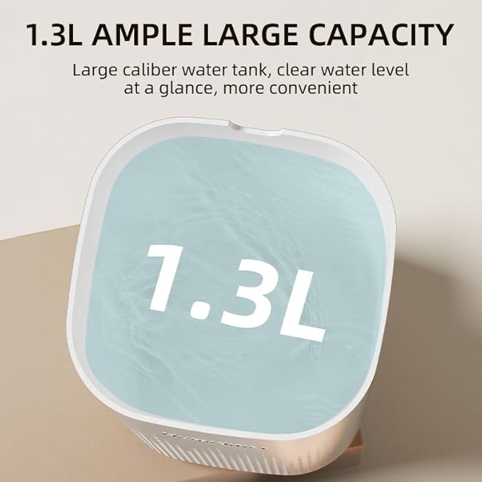 Humidifier for Bedroom 1.3l Plug In Easy Clean Humificador Smart Portable Air Small Desktop Humifier for Home Bedside Nightstand Office Desk Hotel Plants Indoor,Dorm Room Essentials - Image 7