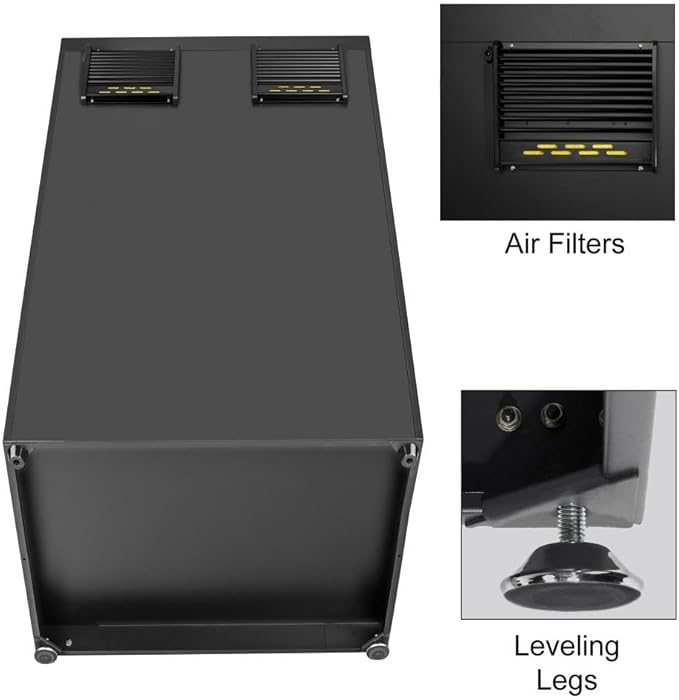 125LT Electronic Dry Cabinet for Camera, Lens & Electronics – Silent Dehumidifying Storage, Touchscreen Humidity Control (60‑35% RH), 4 Adjustable Shelves, LED Light, Lock, Energy Saving - Image 9