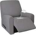PureFit 100% Dual Waterproof Recliner Cover, Waterproof Couch Cover for Recliner - Stretch Non Slip Fleece Sofa Covers Washable, Leakproof Furniture Protector for Kids, Pets (Recliner, Light Gray) by PureFit