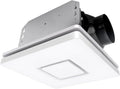 Akicon Bathroom Exhaust Fan with Light, 90 CFM, 1.5 Sones Bath Fan Light Combo, 15W Dimmable 3CCT LED Light with 5W Night Light Ventilation fan for Home, Square, White by Akicon