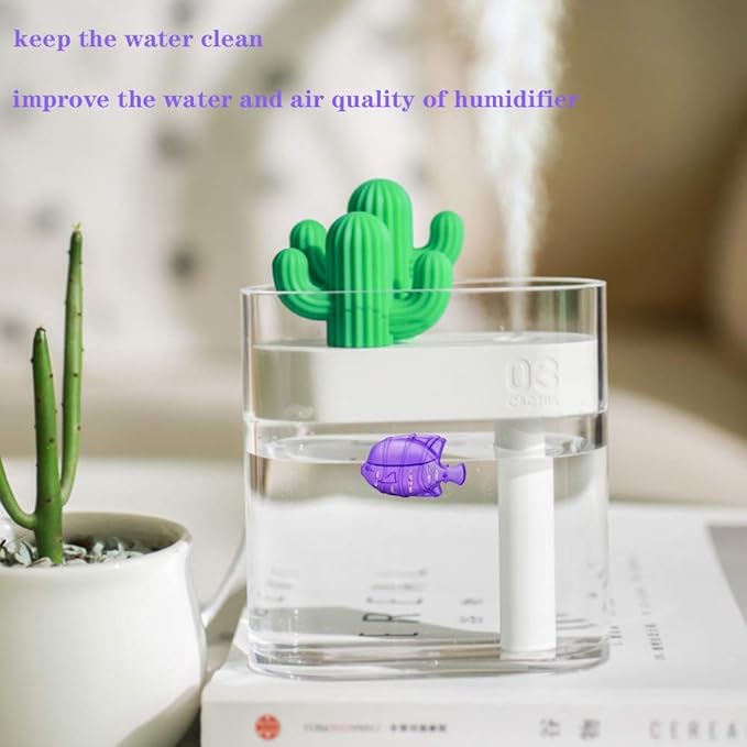 2 Pack Humidifier Fish Cleaner for Humidifier Water Treatment, Universal Humidifier Tank Cleaning Cartridge Protects Humidifier Against Odor, Compatible with Most Humidifier, Fish Tank - Image 6