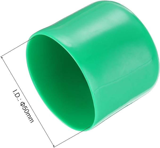 uxcell 20pcs Rubber End Caps 50mm(2 Inch) ID Vinyl PVC Round Tube Bolt Cap Cover Screw Thread Protectors Dark Green - Image 3