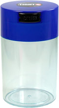 Tightvac - 1 oz to 6 ounce Vacuum Sealed Storage Container - Dark Blue Cap & Clear Body by Tightpac+America+Inc.
