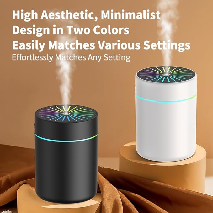 180ml Portable Small Humidifier with Colorful LED Night Light, USB Personal Desktop Humidifier for Car Home Office Travel, Auto Shut-Off, 2 Mist Modes, Super Quiet - Image 4