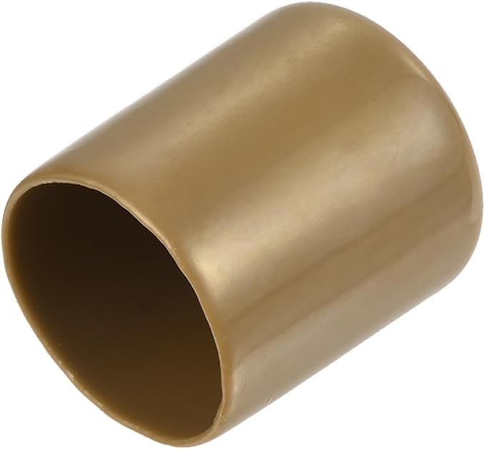 uxcell 20pcs Rubber End Caps 24mm(15/16") ID Vinyl PVC Round Tube Bolt Cap Cover Screw Thread Protectors Light Brown by uxcell