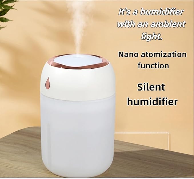 Portable Mini Humidifier for Bedroom, Office, Car, USB Personal Humidifier with LED Lights, 330ML Capacity, Auto Shut-Off, Aromatherapy Diffuser - Image 9