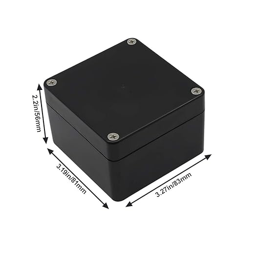 LeMotech ABS Plastic Electrical Project Case Power Junction Box, Project Box Black 3.27"x3.19"x2.2"(83 x 81 x 56mm)(Pack of 2) - Image 2