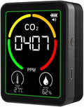 Air Quality Monitor Indoor-Portable Indoor Air Quality Meter, 3-in-1 Indoor Air Quality Monitor with Carbon Dioxide Detector, Temperature and Humidity Sensor, LCD Display(Black) by Unknown