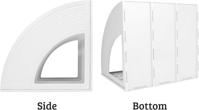 SAYEEC Magazine Holder Plastic File Sorter Binder Holder for Desk Folder Organizer Stand Book Shelf Dividers Vertical Filling Storage Rack Desktop Bookshelf Display Box for Office School Home (Grey) - Image 5