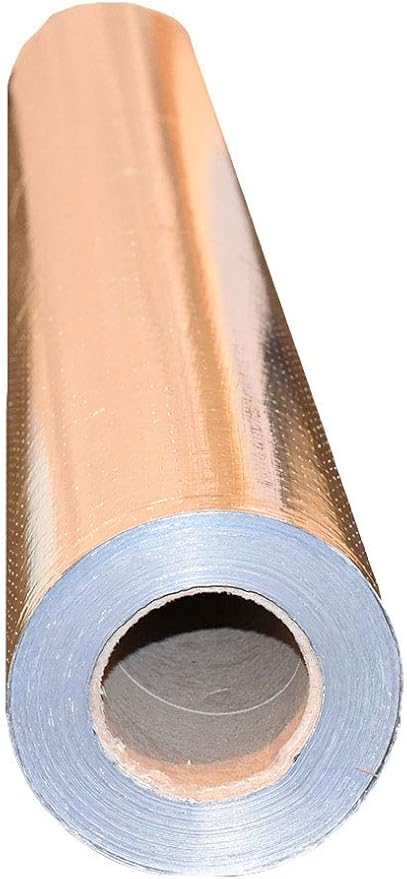 COLL7AWS 250sqft (4ft Wide) of NASA TECH Commercial Grade Perforated Platinum No Tear Green Energy Radiant Barrier Reflective Insulation Solar Attic Foil Roof Attic House Wrap SCIF RIFD - Image 3
