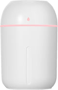 Mini USB Humidifier - Large Capacity, Ultra-Quiet 20dB, 2 Modes (Continuous/Intermittent) with Anti-Dry Burn & Night Light, Nano Mist for Room/Car/Office Desk (<10㎡) (White, 330ml) by Unknown