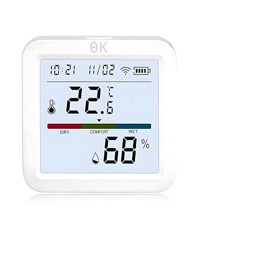Zero Kelvin WiFi Smart Temperature & Humidity Sensor – App-Controlled Thermometer Hygrometer with Backlight & Smart Alerts by Unknown