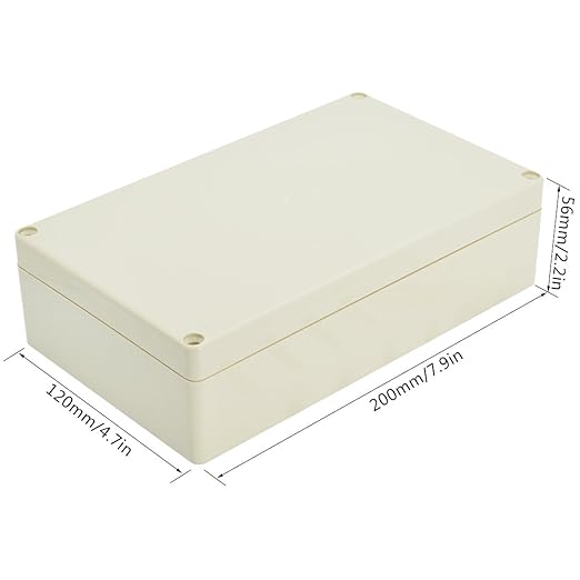 LeMotech Waterproof Dustproof IP65 ABS Plastic Junction Box Universal Electric Project Enclosure Pale Gray 7.9 x 4.7 x 2.2 inch (200 x 120 x 56 mm) - Image 2