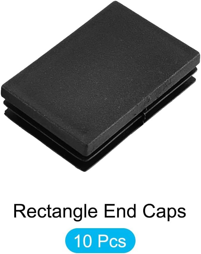 METALLIXITY Rectangle End Caps (60 x 40mm) 10Pcs, Plastic Rectangle Tube Inserts Threaded End Blanking Caps Protector - for Furniture Table Chair Legs, Black - Image 5