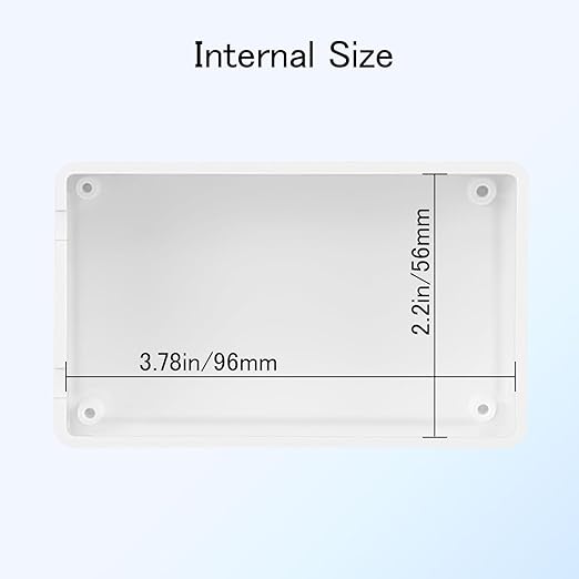 Project Box 8 Pieces Electrical Box Small Junction Box ABS Plastic Enclosure Power Electronic Case White 3.94" x 2.36" x 0.98"(100 x 60 x 25mm) - Image 4