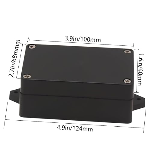 Zulkit Junction Box ABS Plastic Dustproof Waterproof IP65 Universal Electrical Boxes Project Enclosure with Fixed Ear Black 3.94 x 2.68 x 1.57 Inch (100 x 68 x 40 mm) (Pack of 1) - Image 2