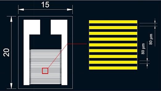 Qunguan IDE（Interdigital Electrode) on ito Glass 80μm Indium-Tin-Oxide Film Superpolar Conductivity Transparent Biosensor Medical Chemical Optical Sensor Chip (15mm×20mm, 12 pcs) - Image 5