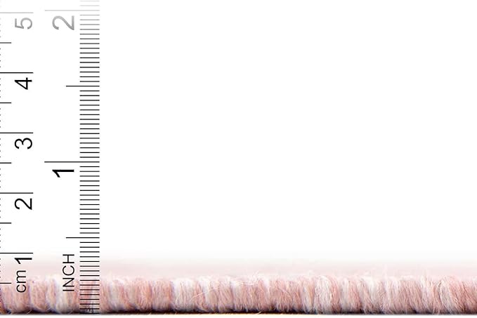 Unique Loom Collection Casual Transitional Solid Heathered Indoor/Outdoor Flatweave Area Rug (2' Round, Whisper Pink/Ivory) - Image 7