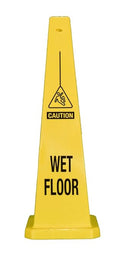 Cortina Lamba 36" Cone, "Wet Floor" 03-600-08, Yellow by Cortina+Safety+Products