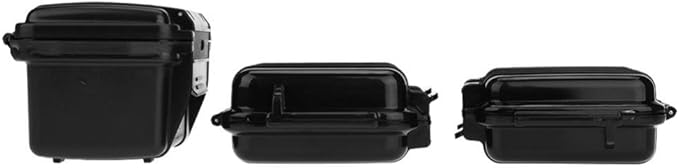 Tbest Outdoor Waterproof Shockproof Airtight Survival Box Storage Container Case Carry Box Black Dry Storage Box for Fishing Camping Hiking Outdoor Activities - Image 8