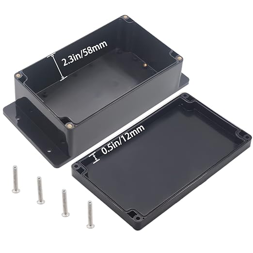 Watertight Junction Box, IP67 Waterproof Project Box Durable ABS Plastic Electronic Enclosure Case for DIY Electrical Project with Wall Fixed Ear 7.87" x 4.72" x 2.95"(200 x 120 x 75 mm) - Image 4