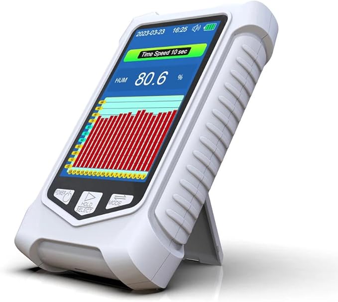 Portable O3 Meter Ozone Detector 3.5 Inch TFT Multifunction Air Quality Monitor for Air Quality Temperature Humidity Detection, Handheld Ozone Meter Tester for Home Office Use - Image 5