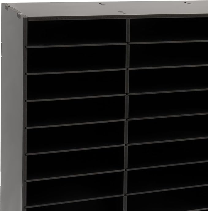 Literature Organizers 24/36Slots Mail Sorter Compartment Files Rack File Cabinet Mail Organizer Office Mailbox Storage Files Manuals Books for Office Company (BGQHQNS6WDFKH - 36 Slots - Black) - Image 5