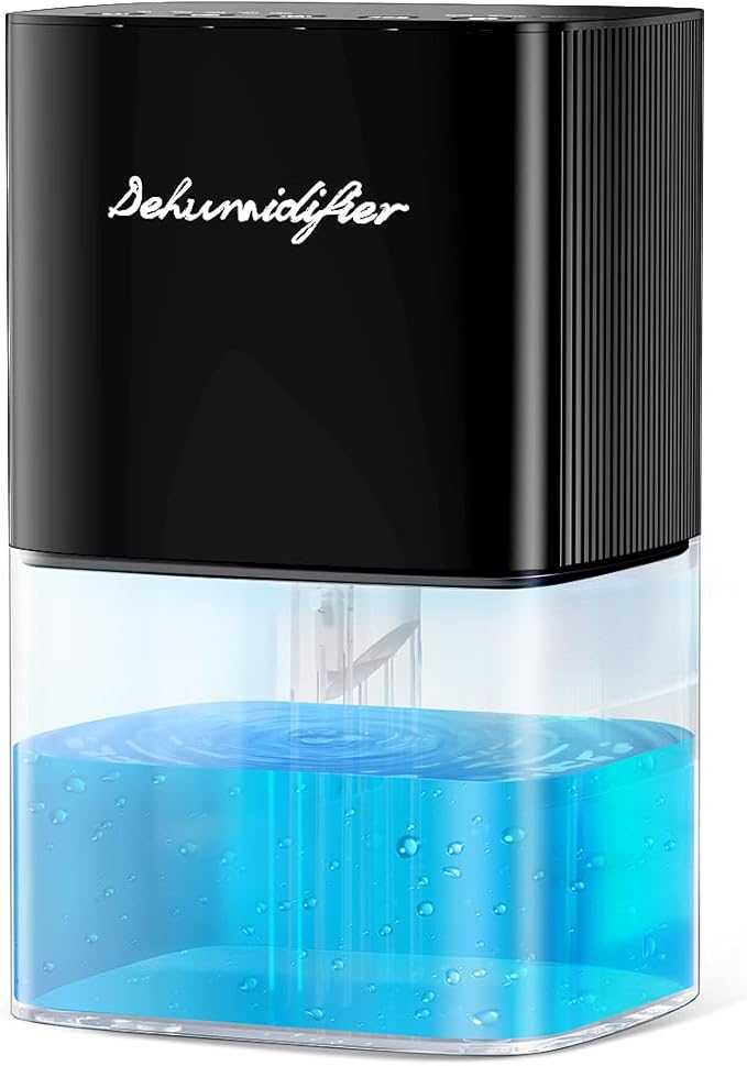Dehumidifier 63OZ 1800ML Small Dehumidifier for Home Safety Dehumidification 5 Timers 3 Setting Modes Auto Shut Off Protection Adjustable 10 Color Lights Low Noise For Bedroom Bathroom 230 Ft² by Unknown